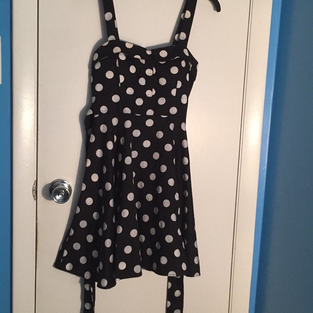 Black and White Poke-A-Dot Dress
